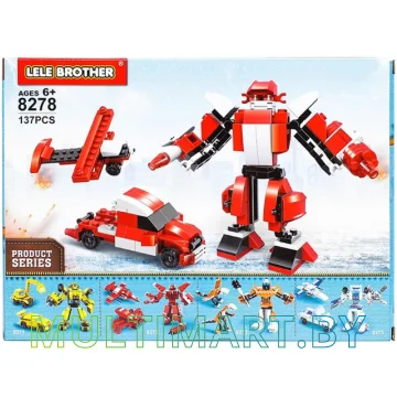 Конструктор Lele Brother 8278 3 в 1 Робот трансформер 